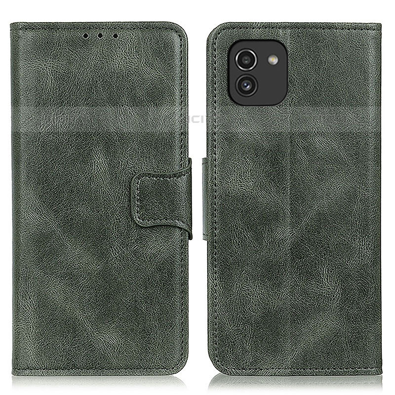 Funda de Cuero Cartera con Soporte Carcasa M09L para Samsung Galaxy A03 Verde