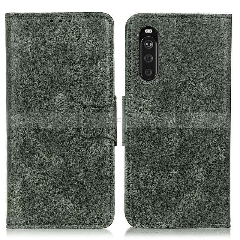 Funda de Cuero Cartera con Soporte Carcasa M09L para Sony Xperia 10 III Lite Verde