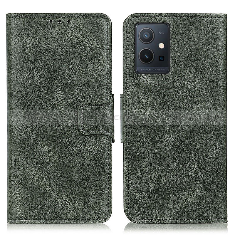 Funda de Cuero Cartera con Soporte Carcasa M09L para Vivo Y52t 5G Verde