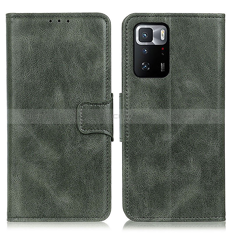 Funda de Cuero Cartera con Soporte Carcasa M09L para Xiaomi Poco X3 GT 5G Verde