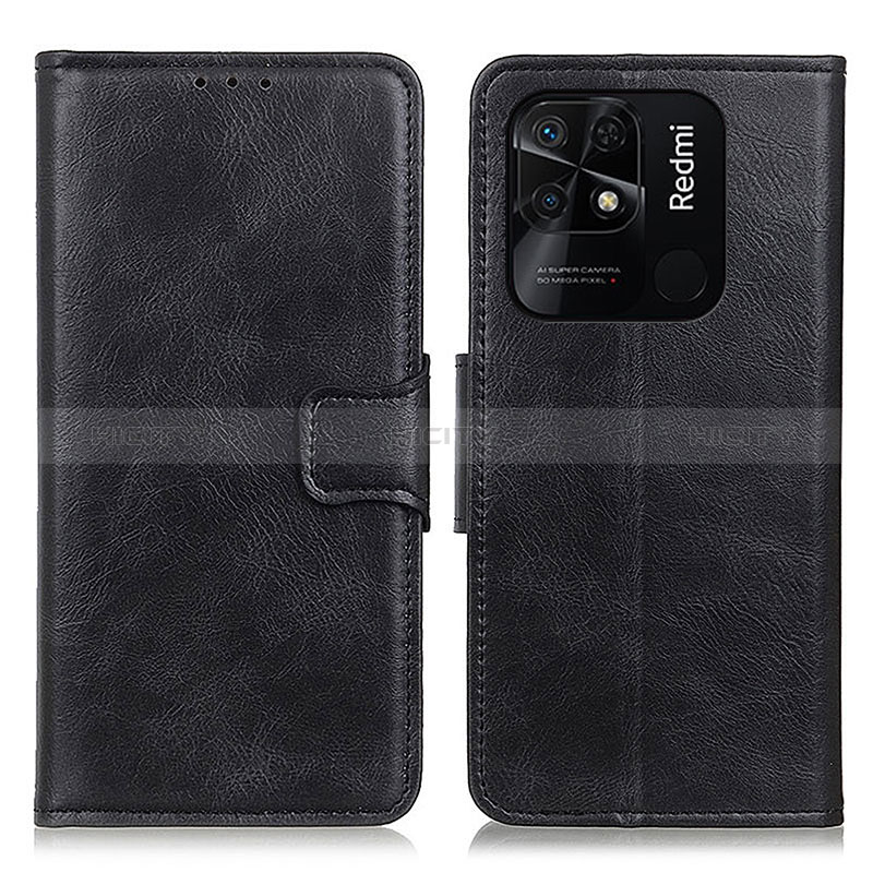 Funda de Cuero Cartera con Soporte Carcasa M09L para Xiaomi Redmi 10 India Negro