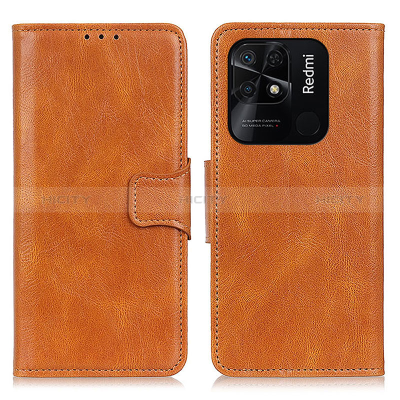 Funda de Cuero Cartera con Soporte Carcasa M09L para Xiaomi Redmi 10C 4G Marron