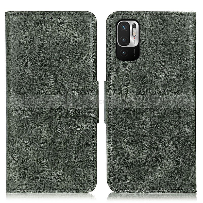 Funda de Cuero Cartera con Soporte Carcasa M09L para Xiaomi Redmi Note 10 JE 5G Verde