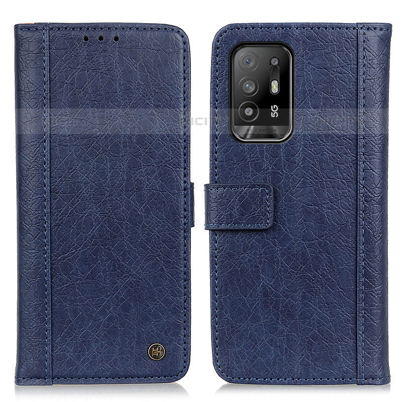 Funda de Cuero Cartera con Soporte Carcasa M10L para Oppo A95 5G Azul