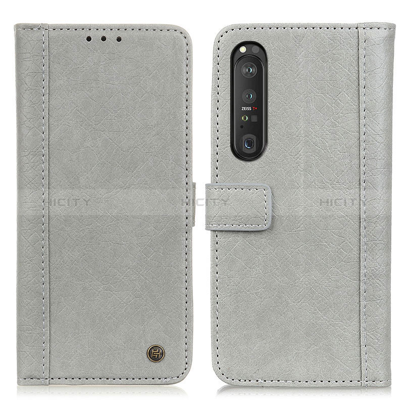 Funda de Cuero Cartera con Soporte Carcasa M10L para Sony Xperia 1 III Gris