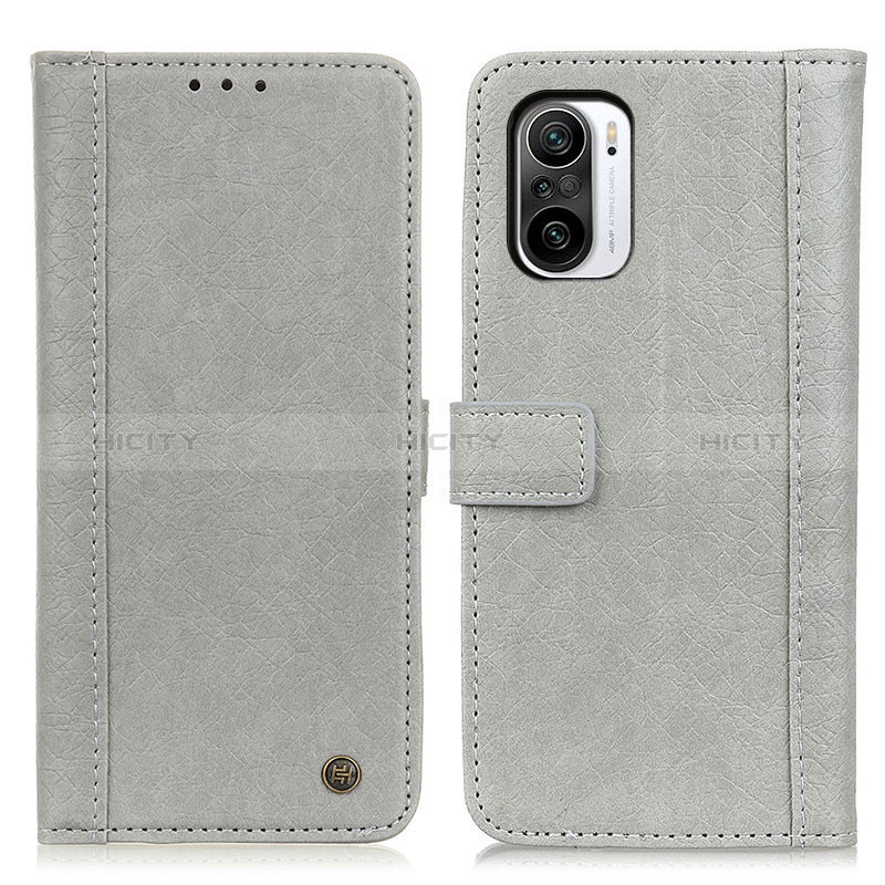 Funda de Cuero Cartera con Soporte Carcasa M10L para Xiaomi Redmi K40 5G Gris