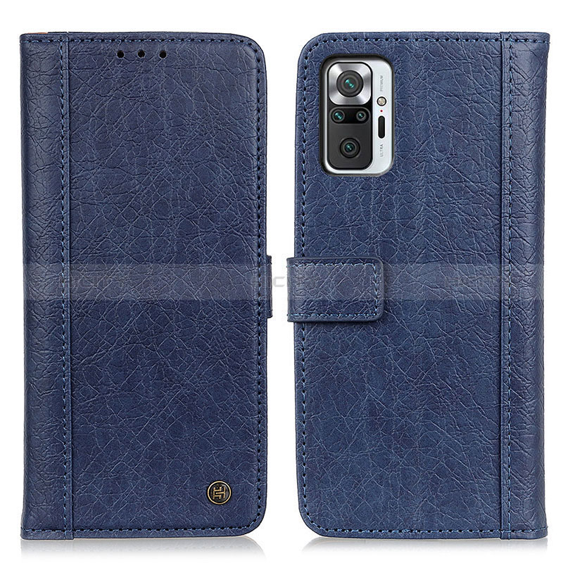 Funda de Cuero Cartera con Soporte Carcasa M10L para Xiaomi Redmi Note 10 Pro 4G Azul