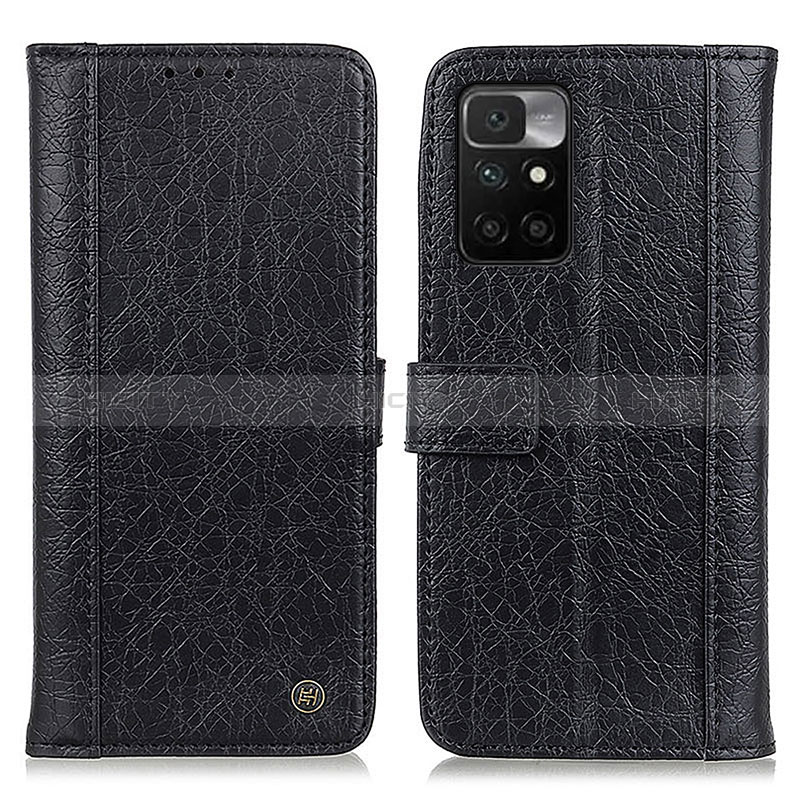 Funda de Cuero Cartera con Soporte Carcasa M10L para Xiaomi Redmi Note 11 4G (2021) Negro