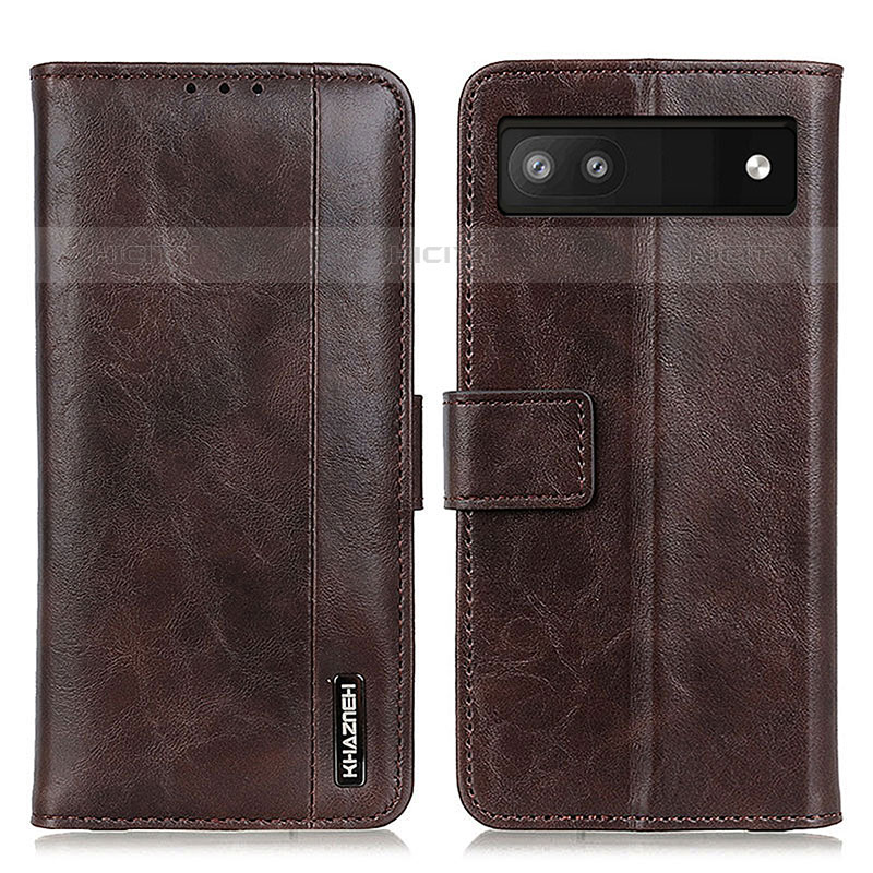 Funda de Cuero Cartera con Soporte Carcasa M11L para Google Pixel 6a 5G Marron