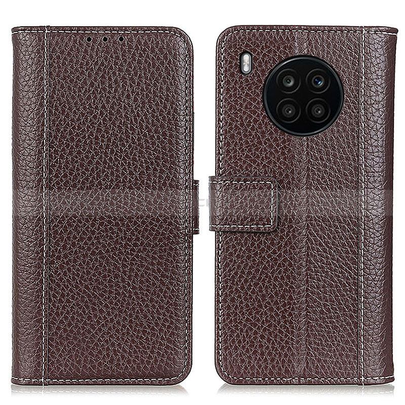 Funda de Cuero Cartera con Soporte Carcasa M11L para Huawei Honor 50 Lite Marron