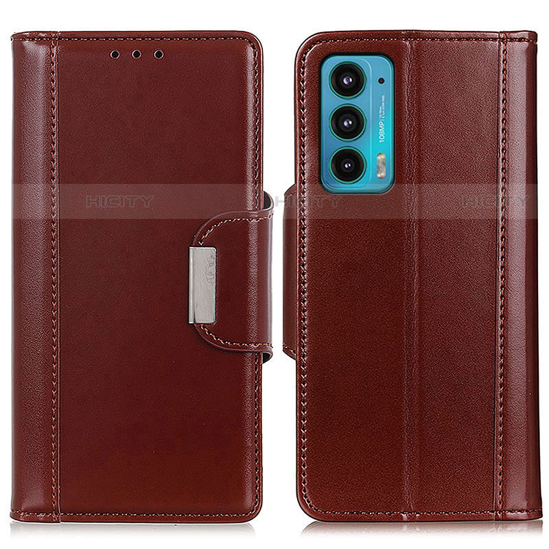 Funda de Cuero Cartera con Soporte Carcasa M11L para Motorola Moto Edge 20 5G Marron