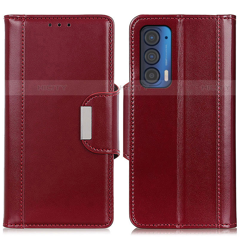 Funda de Cuero Cartera con Soporte Carcasa M11L para Motorola Moto Edge (2021) 5G Rojo