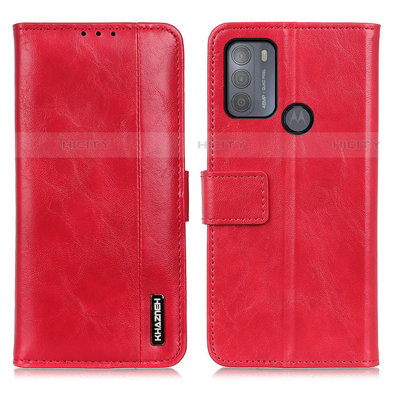 Funda de Cuero Cartera con Soporte Carcasa M11L para Motorola Moto G50 Rojo