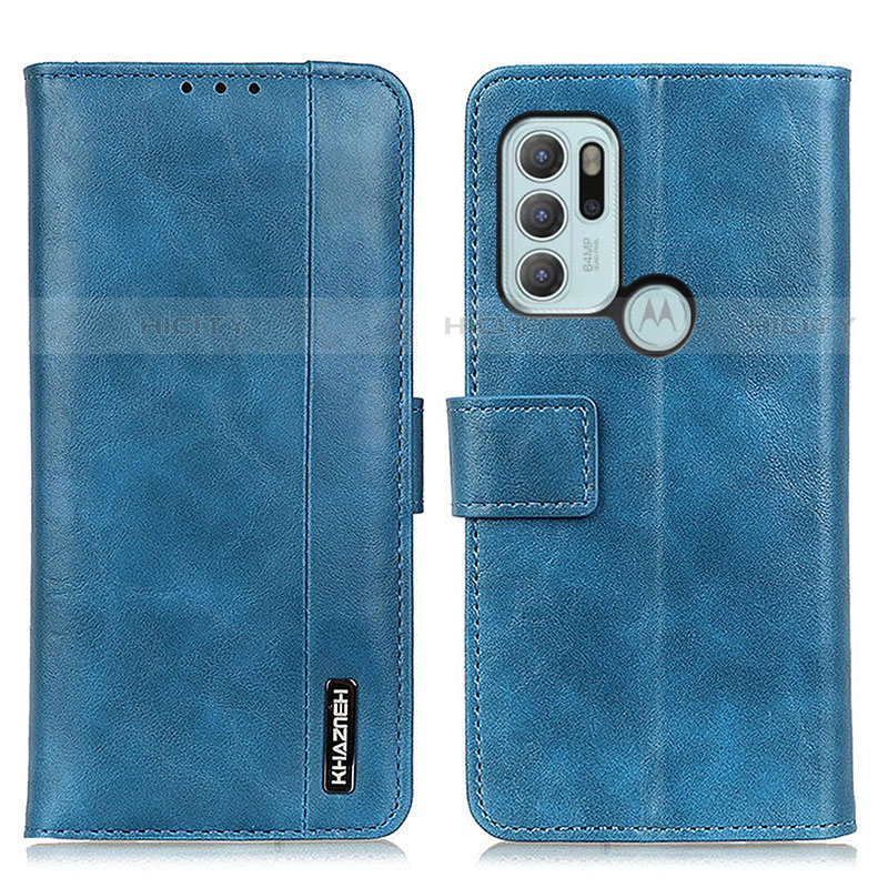 Funda de Cuero Cartera con Soporte Carcasa M11L para Motorola Moto G60s Azul