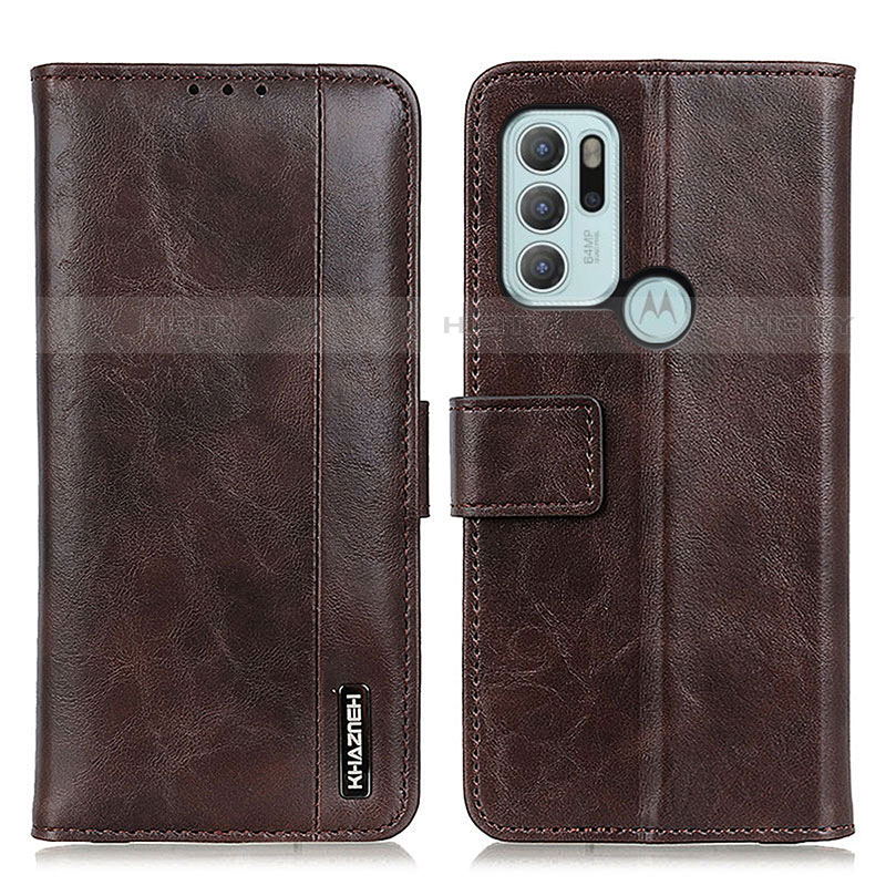 Funda de Cuero Cartera con Soporte Carcasa M11L para Motorola Moto G60s Marron