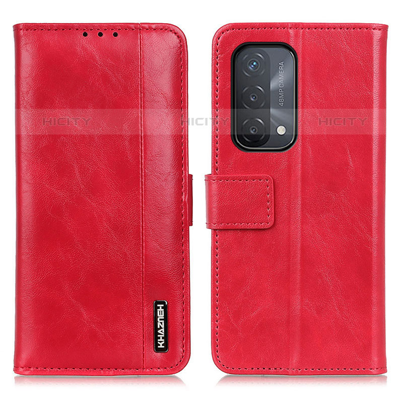 Funda de Cuero Cartera con Soporte Carcasa M11L para Oppo A93 5G Rojo