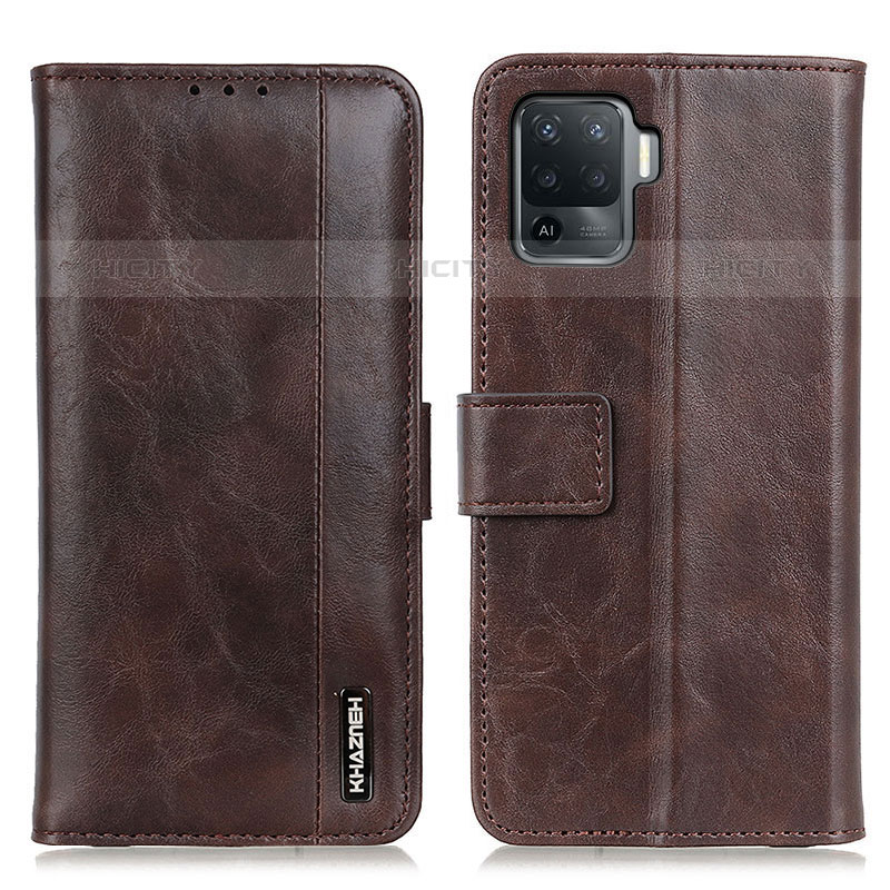 Funda de Cuero Cartera con Soporte Carcasa M11L para Oppo A94 4G Marron