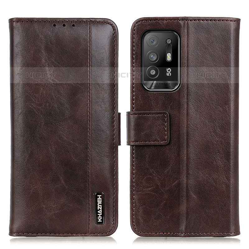 Funda de Cuero Cartera con Soporte Carcasa M11L para Oppo A95 5G Marron