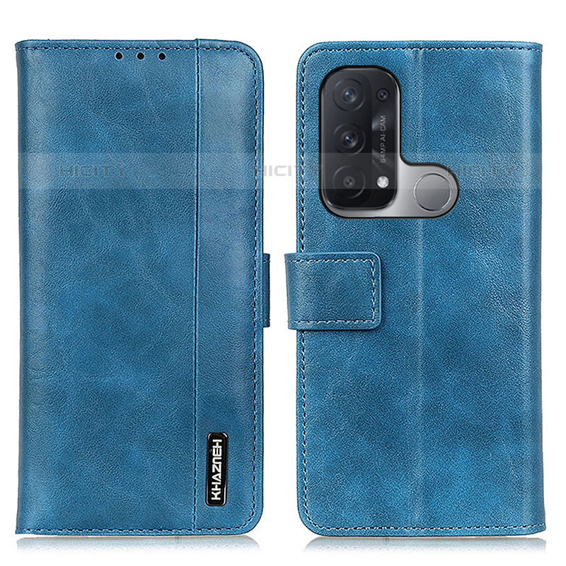 Funda de Cuero Cartera con Soporte Carcasa M11L para Oppo Reno5 A Azul