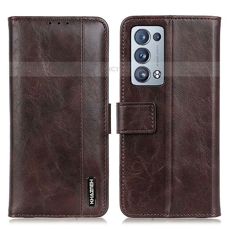 Funda de Cuero Cartera con Soporte Carcasa M11L para Oppo Reno6 Pro+ Plus 5G Marron