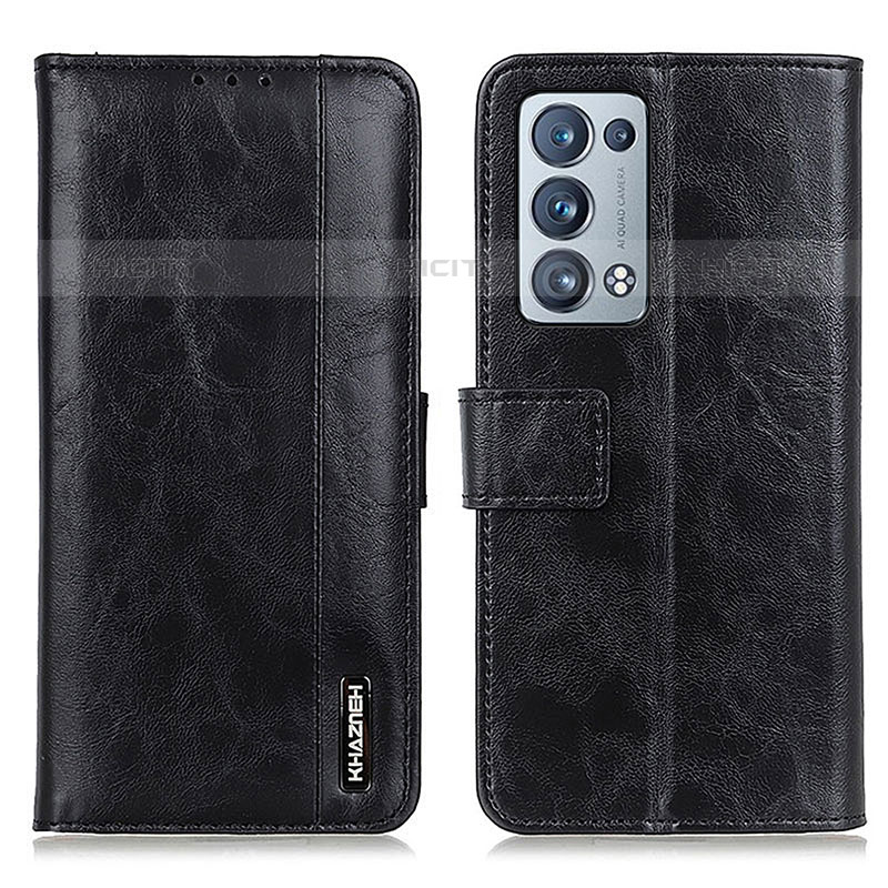 Funda de Cuero Cartera con Soporte Carcasa M11L para Oppo Reno6 Pro+ Plus 5G Negro