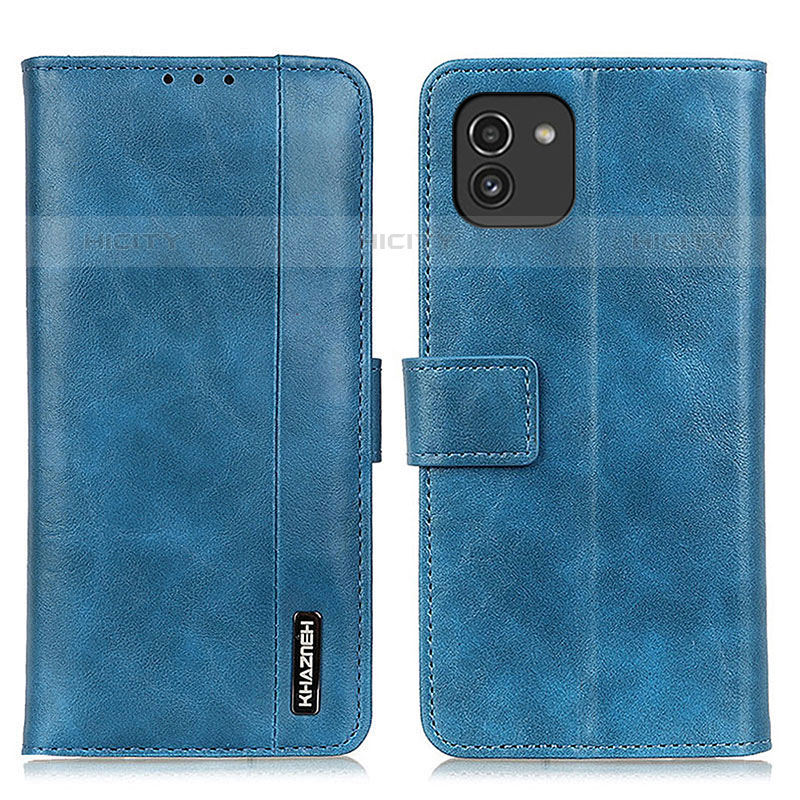 Funda de Cuero Cartera con Soporte Carcasa M11L para Samsung Galaxy A03 Azul