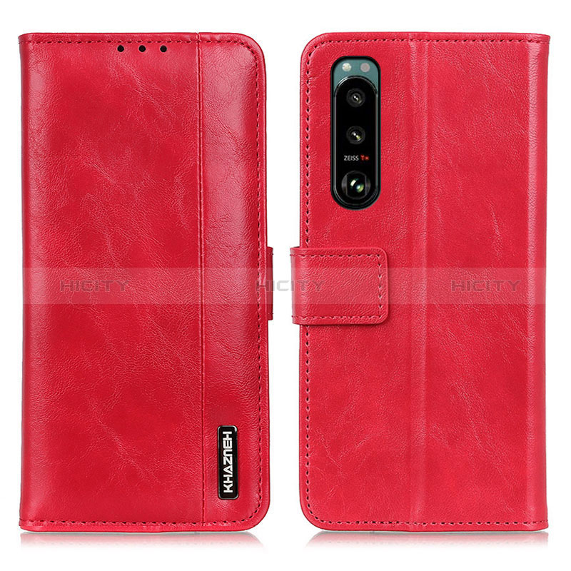 Funda de Cuero Cartera con Soporte Carcasa M11L para Sony Xperia 5 III Rojo