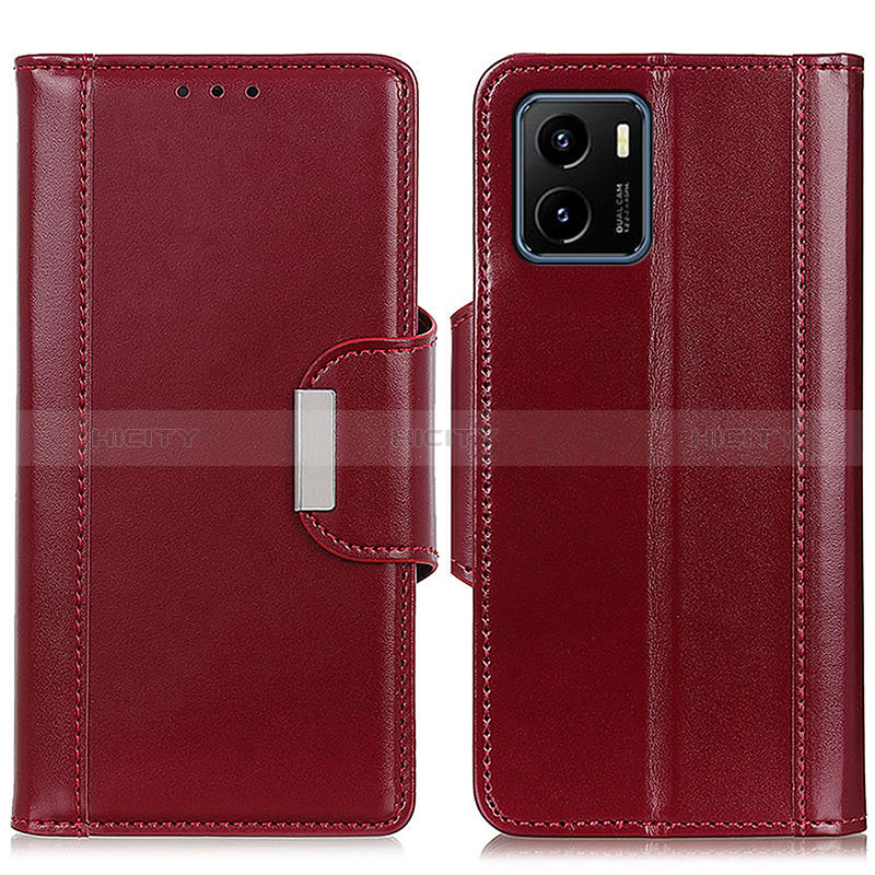 Funda de Cuero Cartera con Soporte Carcasa M11L para Vivo Y01 Rojo