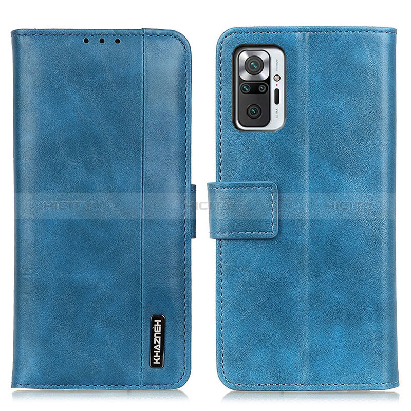 Funda de Cuero Cartera con Soporte Carcasa M11L para Xiaomi Redmi Note 10 Pro 4G Azul