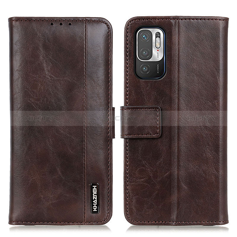 Funda de Cuero Cartera con Soporte Carcasa M11L para Xiaomi Redmi Note 10T 5G Marron