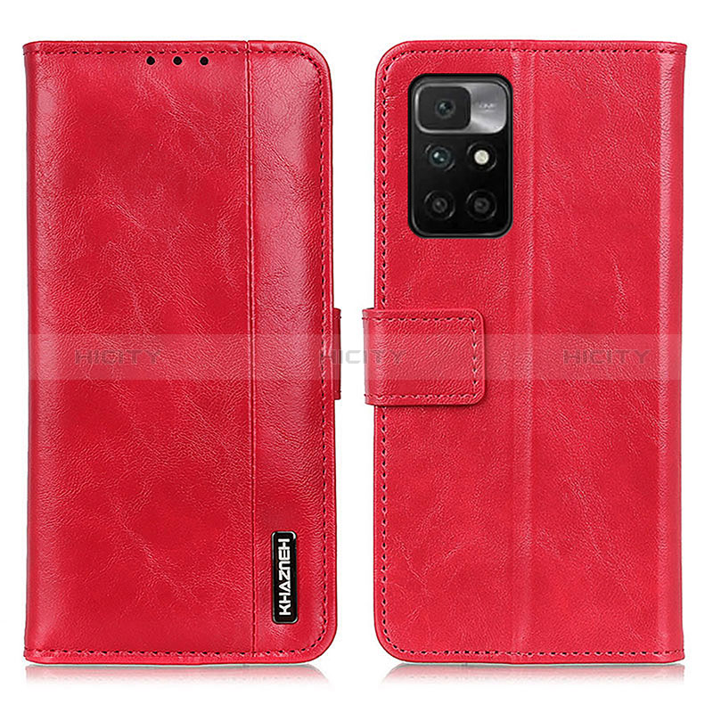 Funda de Cuero Cartera con Soporte Carcasa M11L para Xiaomi Redmi Note 11 4G (2021) Rojo