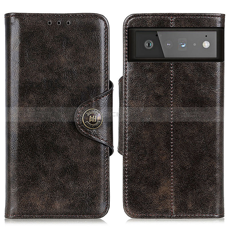 Funda de Cuero Cartera con Soporte Carcasa M12L para Google Pixel 6 5G Bronze