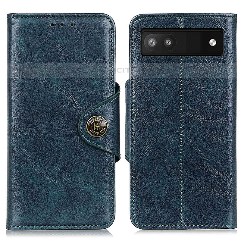 Funda de Cuero Cartera con Soporte Carcasa M12L para Google Pixel 6a 5G Azul