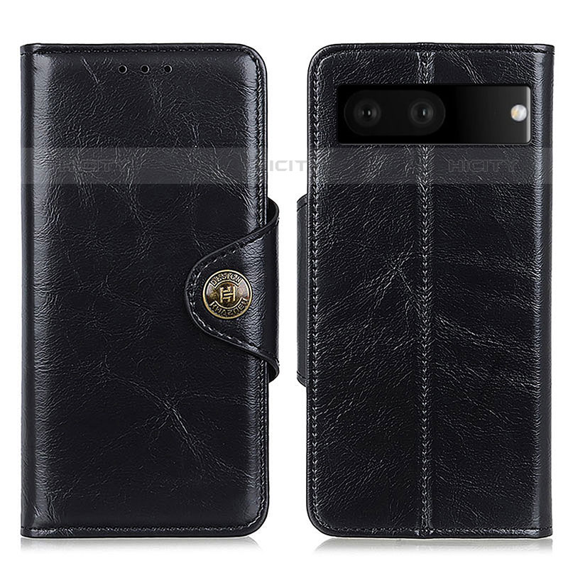 Funda de Cuero Cartera con Soporte Carcasa M12L para Google Pixel 7 5G Negro