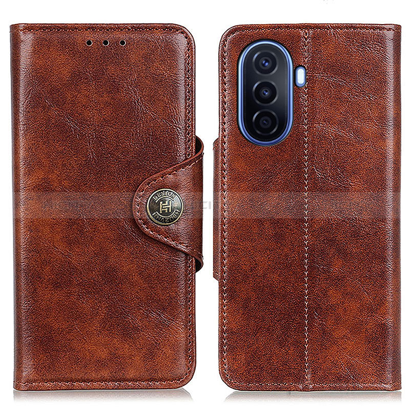 Funda de Cuero Cartera con Soporte Carcasa M12L para Huawei Nova Y71 Marron