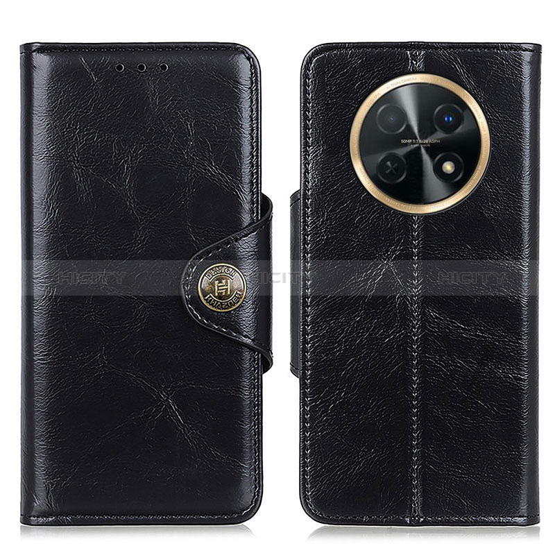 Funda de Cuero Cartera con Soporte Carcasa M12L para Huawei Nova Y91 Negro