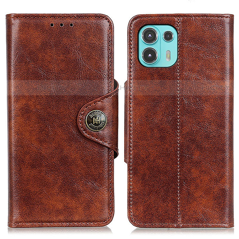 Funda de Cuero Cartera con Soporte Carcasa M12L para Motorola Moto Edge 20 Lite 5G Marron