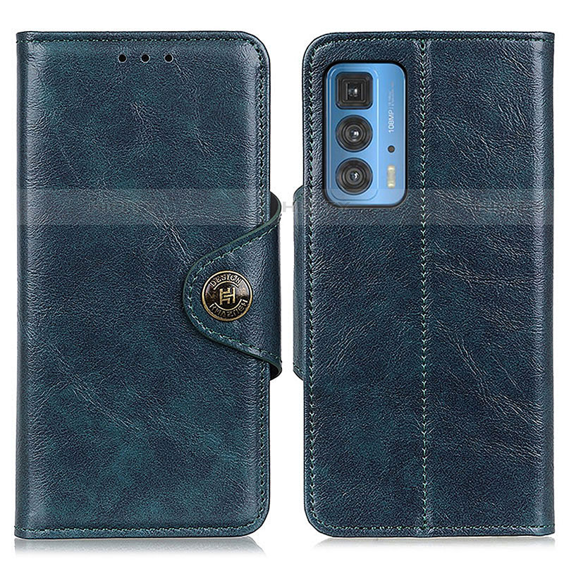 Funda de Cuero Cartera con Soporte Carcasa M12L para Motorola Moto Edge 20 Pro 5G Azul