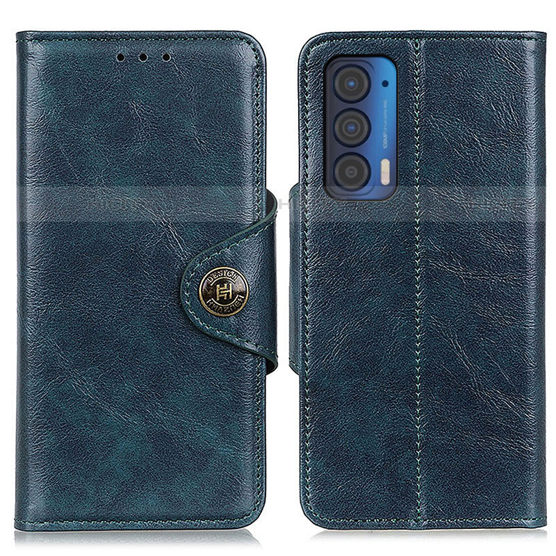 Funda de Cuero Cartera con Soporte Carcasa M12L para Motorola Moto Edge (2021) 5G Azul