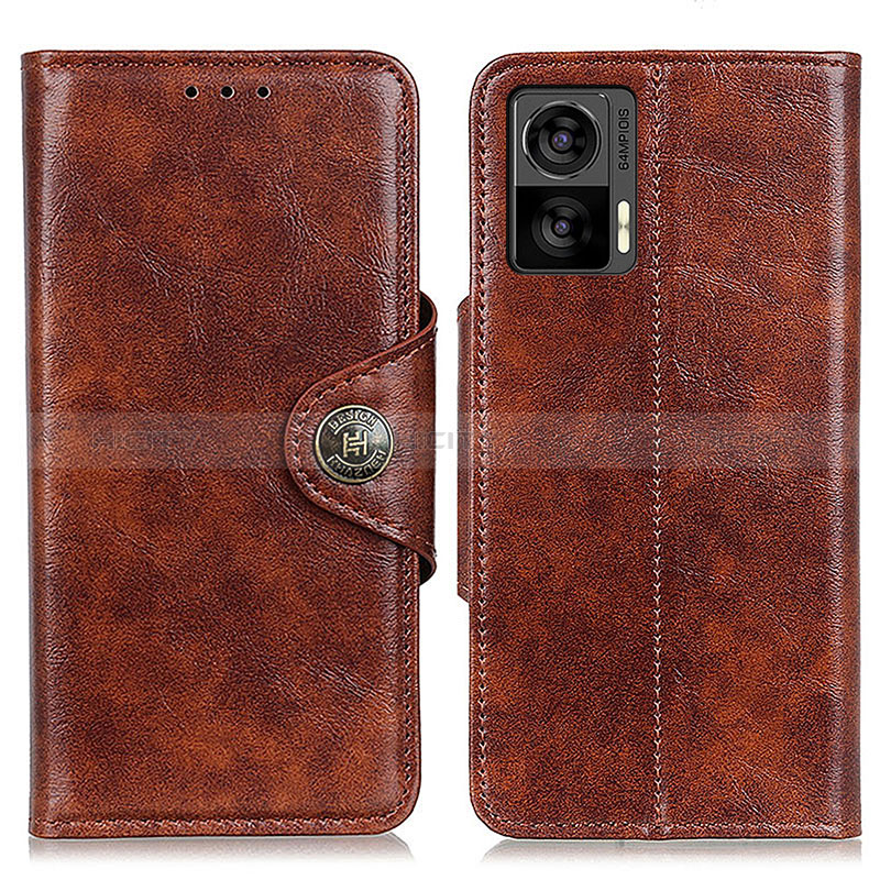 Funda de Cuero Cartera con Soporte Carcasa M12L para Motorola Moto Edge 30 Neo 5G Marron