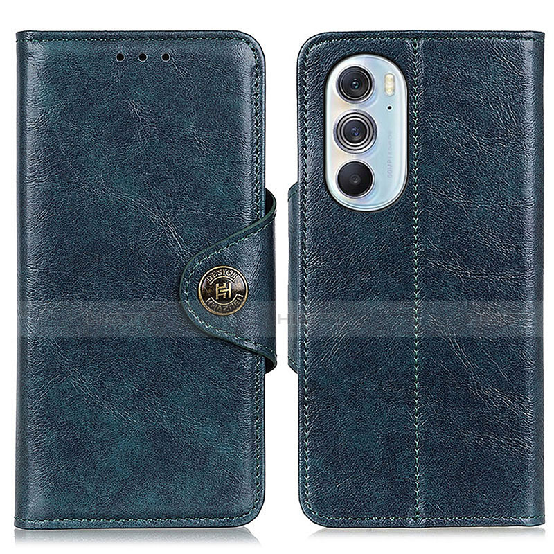 Funda de Cuero Cartera con Soporte Carcasa M12L para Motorola Moto Edge 30 Pro 5G Azul