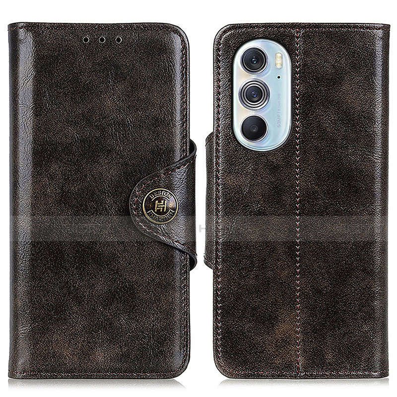 Funda de Cuero Cartera con Soporte Carcasa M12L para Motorola Moto Edge 30 Pro 5G Bronze