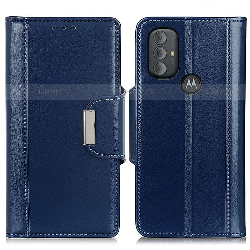 Funda de Cuero Cartera con Soporte Carcasa M12L para Motorola Moto G Play (2023) Azul