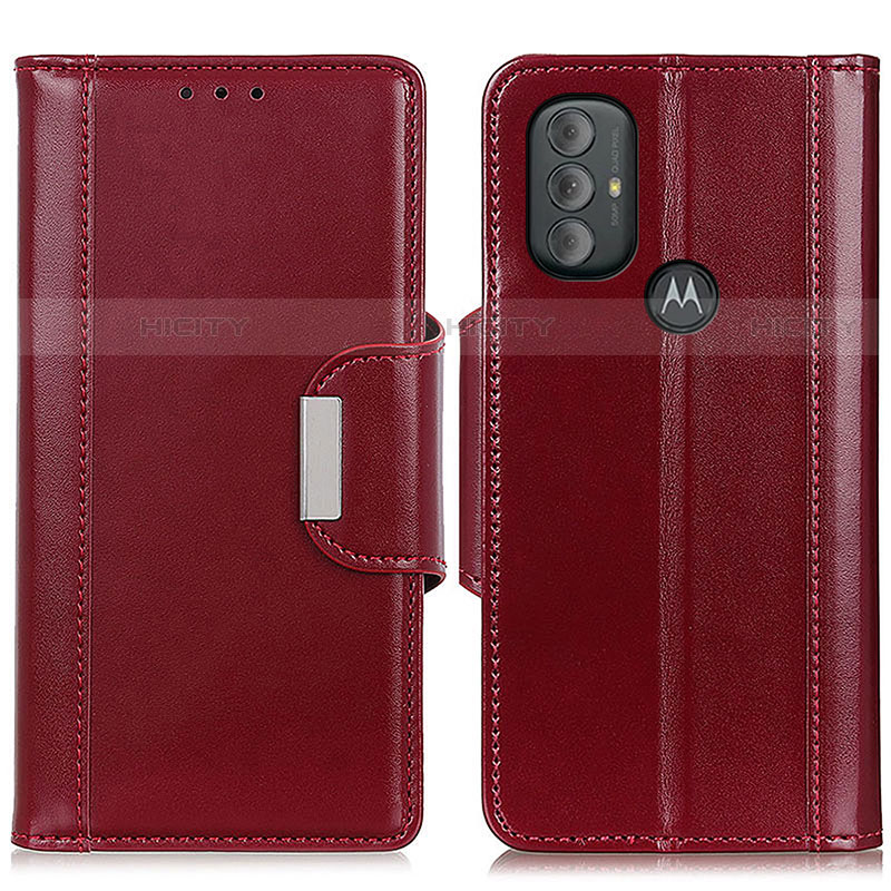 Funda de Cuero Cartera con Soporte Carcasa M12L para Motorola Moto G Power (2022) Rojo