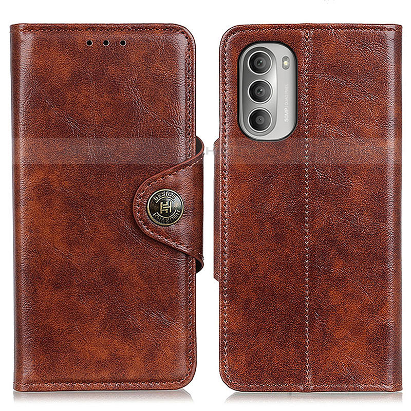 Funda de Cuero Cartera con Soporte Carcasa M12L para Motorola Moto G Stylus (2022) 4G Marron