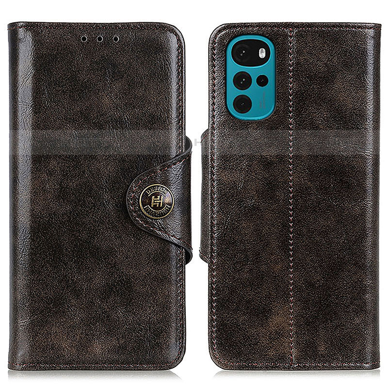 Funda de Cuero Cartera con Soporte Carcasa M12L para Motorola Moto G22 Bronze