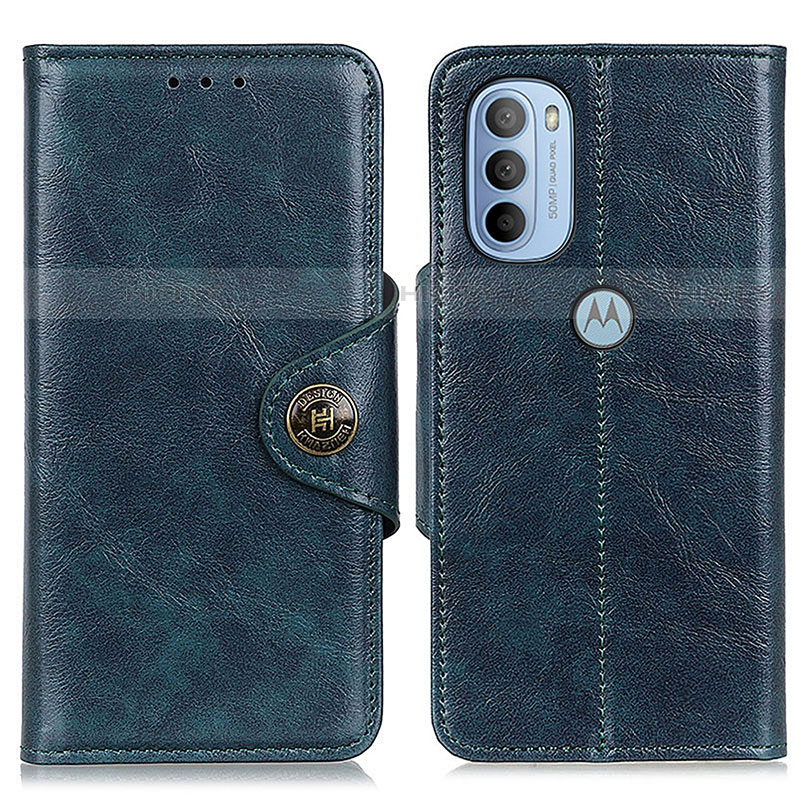 Funda de Cuero Cartera con Soporte Carcasa M12L para Motorola Moto G31 Azul