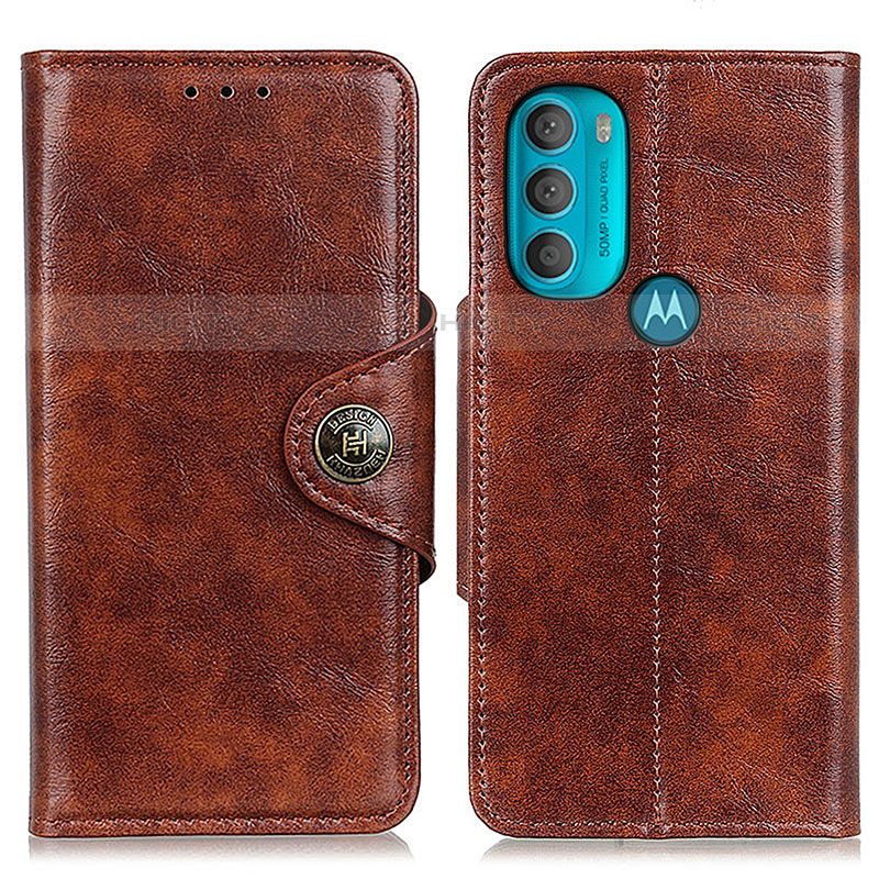 Funda de Cuero Cartera con Soporte Carcasa M12L para Motorola Moto G71 5G Bronze