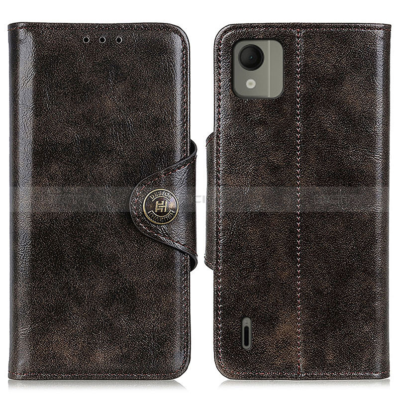 Funda de Cuero Cartera con Soporte Carcasa M12L para Nokia C110 Bronze