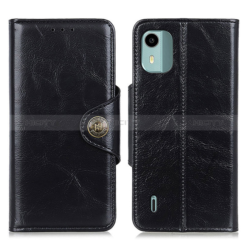 Funda de Cuero Cartera con Soporte Carcasa M12L para Nokia C12 Negro